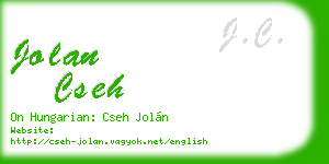 jolan cseh business card